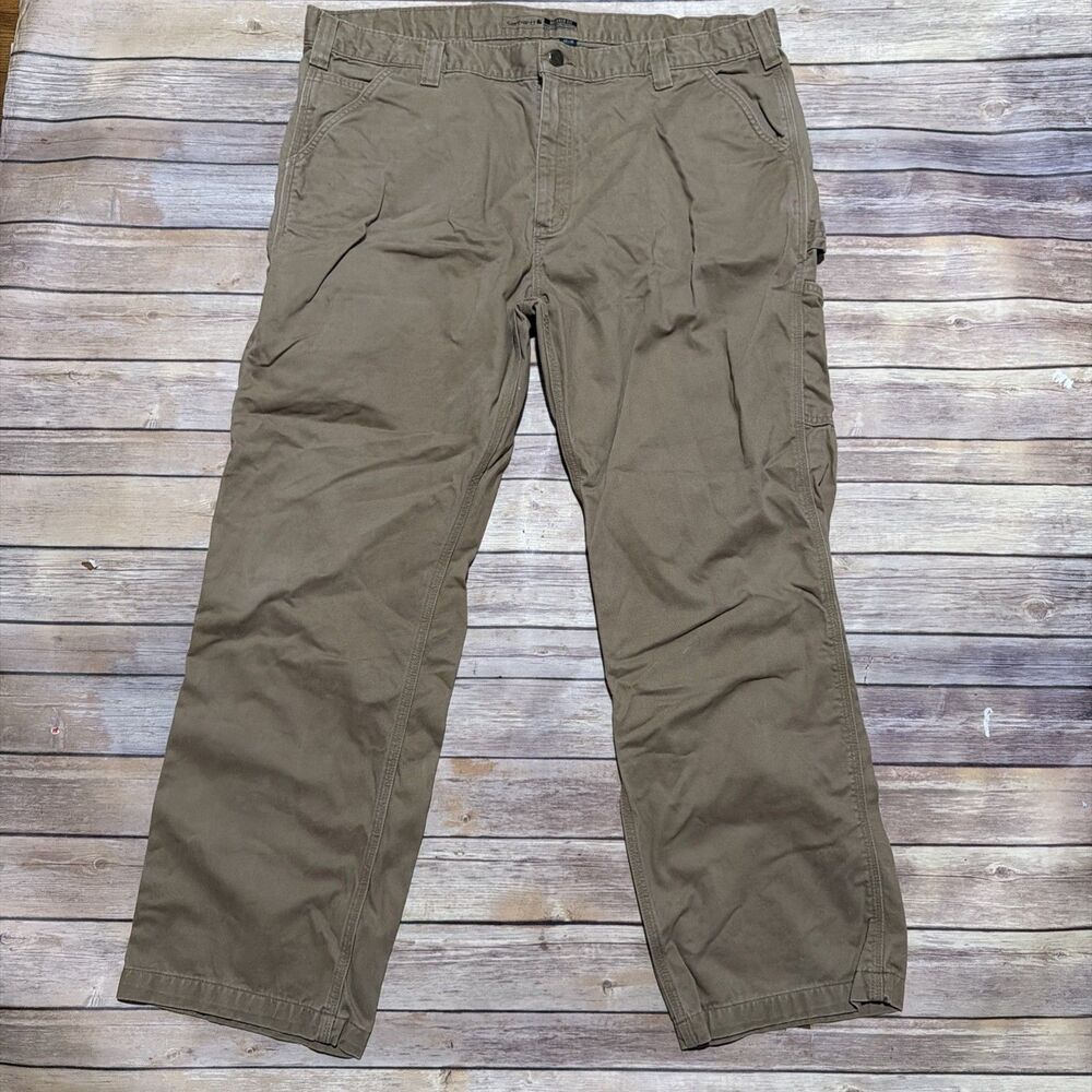 Carhartt Relaxed Fit Twill Work Pants Men’s 42 X 30 BN0324-M Tan Khaki